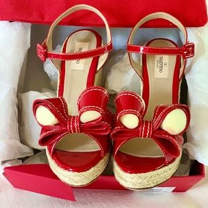 Valentino Red  Bow Espadrille
